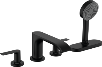 - HANSGROHE Vivenis 4-otworowa bateria na brzeg wanny z sBox czarny mat 75444670 - 75444670 - Łazienki Szydłowski