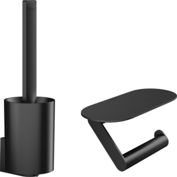 - HANSGROHE WallStoris Zestaw toaletowy czarny mat 27969670 - 27969670 - Łazienki Szydłowski