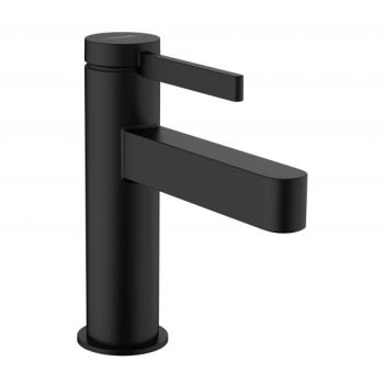 - HANSGROHE Finoris bateria umywalkowa 100 z EcoSmart, z zamykanym zaworem odpływowym push-open czarny mat 76010670 - 76010670 - Łazienki Szydłowski