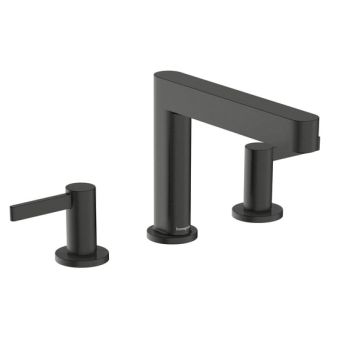  - HANSGROHE Finoris 3-otworowa bateria umywalkowa czarny chrom szczotkowany  76033340 - 76033340 - Łazienki Szydłowski