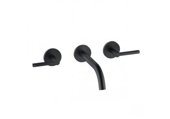 - KLUDI NOVA FONTE Puristic bateria umywalkowa wylewka 18 cm kolor czarny mat 201443915 - 201443915 - Łazienki Szydłowski