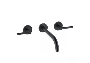 - KLUDI NOVA FONTE Puristic bateria umywalkowa wylewka 24 cm kolor czarny mat 201463915 - 201463915 - Łazienki Szydłowski