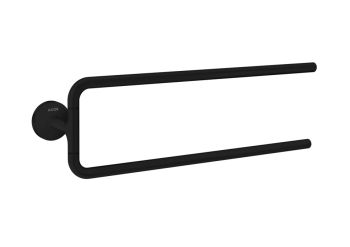 - Axor Universal Circular Wieszak na ręcznik podwójny czarny mat 42822670 - 42822670 - Łazienki Szydłowski