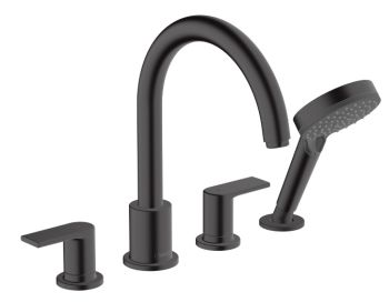 - HANSGROHE Vernis Shape Bateria wannowa 4-otworowa czarny mat 71459670 - 71459670 - Łazienki Szydłowski