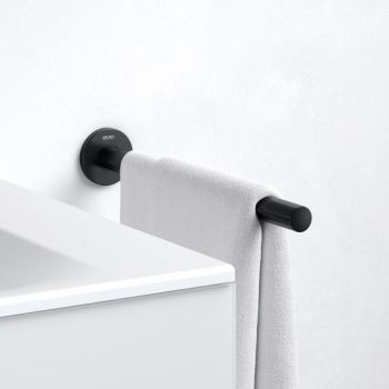 - KEUCO PLAN Black Selection Wieszak na ręcznik 1-ramienny nieruchomy 339 mm czarny mat 14923370000 - 14923370000 - Łazienki Szydłowski