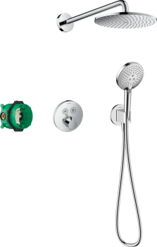  - HANSGROHE Raindance S System prysznicowy 240 1 jet PowderRain z ShowerSelect S chrom 27951000 - 27951000 - Łazienki Szydłowski