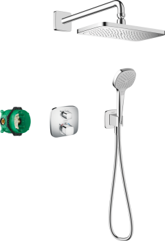 - HANSGROHE Croma E System prysznicowy 280 1jet z Ecostat E chrom 27953000 - 27953000 - Łazienki Szydłowski