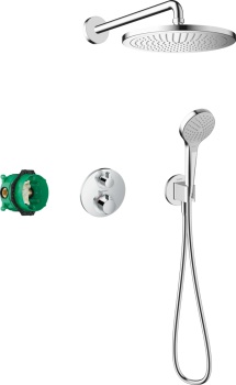 - HANSGROHE Croma System prysznicowy 280 1jet z Ecostat S chrom 27954000 - 27954000 - Łazienki Szydłowski