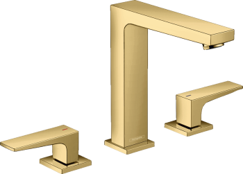 - HANSGROHE Metropol 3-otworowa bateria umywalkowa złoty optyczny polerowany 32515990 - 32515990 - Łazienki Szydłowski