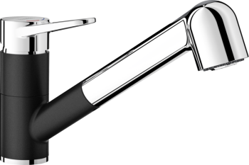  - BLANCO WEGA-S II bateria kuchenna z wyciąganą wylewką czarny/chrom 526428 - 526428 - Łazienki Szydłowski