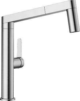  - BLANCO PANERA-S bateria kuchenna z wyciąganą wylewką stal szlachetna szczotkowana 521547 - 521547 - Łazienki Szydłowski