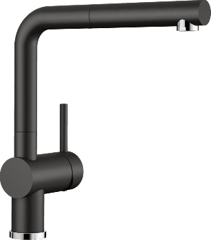  - BLANCO LINUS-S bateria kuchenna z wyciąganą wylewką czarny 526148 - 526148 - Łazienki Szydłowski