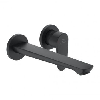 - IDEAL STANDARD CERAFINE O Bateria umywalkowa ścienna Wylewka długości 22,4 cm czarny mat BD133XG - BD133XG - Łazienki Szydłowski