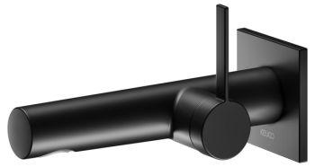 - KEUCO IXMO Bateria umywalkowa ścienna, wylewka 18,7 cm czarny mat 59516370102 - 59516370102 - Łazienki Szydłowski