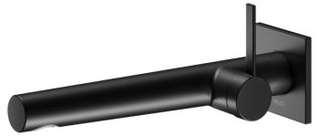- KEUCO IXMO Bateria umywalkowa ścienna, wylewka 26,5 cm czarny mat 59516372102 - 59516372102 - Łazienki Szydłowski