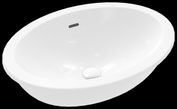 - Villeroy&Boch Loop&Friends wpuszczana w blat z przelewem 66 x 47 cm biała 4A630001 - 4A630001 - Łazienki Szydłowski