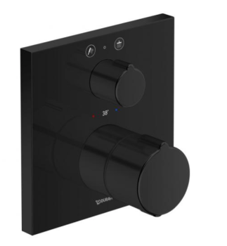 - DURAVIT C.1 Termostatyczna bateria prysznicowa podtynkowa, czarny mat C14200013046 - C14200013046 - Łazienki Szydłowski