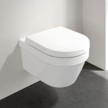 - VILLEROY&BOCH Architectura zestaw kombi miska WC wisząca lejowa bez kołnierza, 37 x 53 cm DirectFlush biały, z CeramicPlus 4694HRR1 - 4694HRR1 - Łazienki Szydłowski