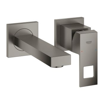 - GROHE-Eurocube 2-otworowa bateria umywalkowa kolor brushed hard graphite 19895AL0 - 19895AL0 - Łazienki Szydłowski