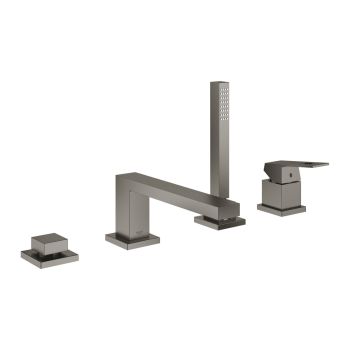 - GROHE-Eurocube 4-otworowa bateria wannowa kolor brushed hard graphite 19897AL1 - 19897AL1 - Łazienki Szydłowski