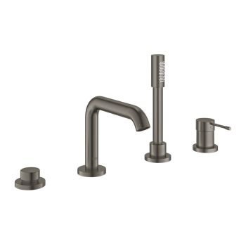 - GROHE-ESSENCE 4-otworowa bateria wannowa brushed hard graphite 25251AL1 - 25251AL1 - Łazienki Szydłowski