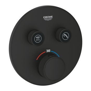- GROHE-Grohtherm SmartControl Termostat z 2 zaworami odcinającymi phantom black 29507KF0 - 29507KF0 - Łazienki Szydłowski