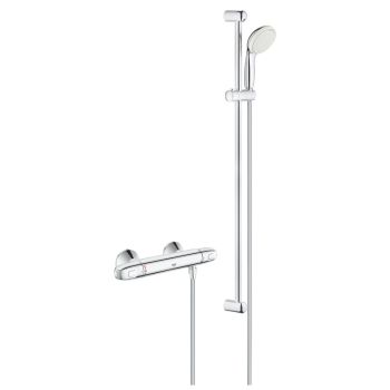 - GROHE-Grohtherm 1000 zestaw prysznicowy z baterią termostatyczną chrom 34824004 - 34824004 - Łazienki Szydłowski