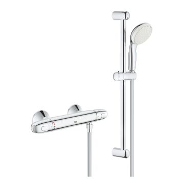  - GROHE-Grohtherm 1000 Bateria prysznicowa z termostatem, z zestawem prysznicowym chrom 34820004 - 34820004 - Łazienki Szydłowski