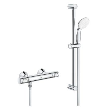 - GROHE-Grohtherm 500 Bateria termostatyczna z zestawem prysznicowym chrom 34796000 - 34796000 - Łazienki Szydłowski