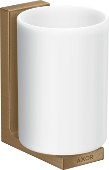 - HANSGROHE AXOR Universal Rectangular Kubek na szczoteczki do zębów brąz szczotkowany 42604140 - 42604140 - Łazienki Szydłowski