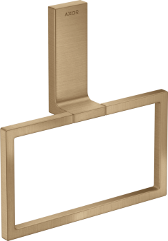 - HANSGROHE AXOR Universal Rectangular Wieszak na ręcznik typu Ring Brąz Szczotkowany 42623140 - 42623140 - Łazienki Szydłowski