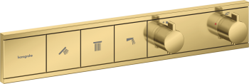 - Hansgrohe RainSelect Bateria termostatyczna do 3 odbiorników Złoty Optyczny Polerowany 15381990 - 15381990 - Łazienki Szydłowski
