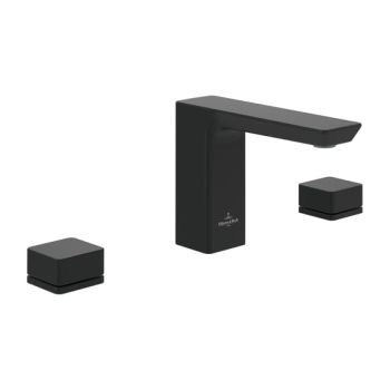  - Villeroy&Boch Subway 3.0 bateria umywalkowa trzyotworowa, czarny mat TVW112005000K5 - TVW112005000K5 - Łazienki Szydłowski