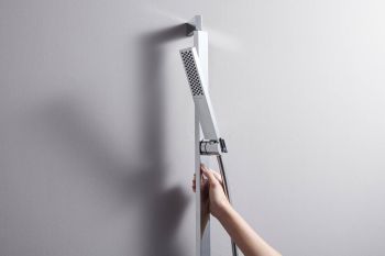 - HANSGROHE Pulsify E Zestaw prysznicowy z drążkiem 65 cm chrom  24370000 - 24370000 - Łazienki Szydłowski