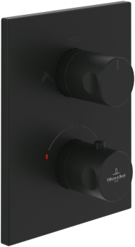 - Villeroy&Boch Universal Taps & Fittings bateria podtynkowa termostat, element zewnętrzny czarny mat TVD000653000K5 - TVD000653000K5 - Łazienki Szydłowski