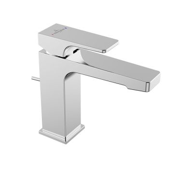 - Villeroy&Boch Architectura Square bateria umywalkowa z zestawem odpływowym, chrom TVW12500100061 - TVW12500100061 - Łazienki Szydłowski