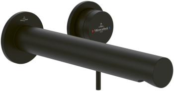 - Villeroy&Boch Loop&Friends bateria umywalkowa ścienna, 20,8 cm czarny mat TVZ106010000K5 - TVZ106010000K5 - Łazienki Szydłowski