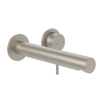  - Villeroy&Boch Loop&Friends bateria umywalkowa ścienna, 20,8 cm nikiel szczotkowany TVZ10601000064 - TVZ10601000064 - Łazienki Szydłowski