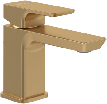 - Villeroy&Boch Subway 3.0 mała bateria umywalkowa z zestawem odpływowym, brushed gold TVW11200100076 - TVW11200100076 - Łazienki Szydłowski
