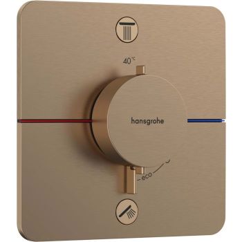 HANSGROHE ShowerSelect Comfort Q Bateria termostatyczna, podtynkowa do 2 odbiorników Brąz Szczotkowany 15583140 15583140 od 