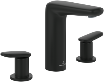 - Villeroy&Boch Antao bateria umywalkowa trzyotworowa, czarny TVW111001000K5 - TVW111001000K5 - Łazienki Szydłowski