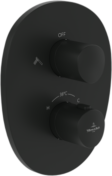 - Villeroy&Boch Antao Termostatyczna bateria do 2 odbiorników, czarny mat TVS111002000K5 - TVS111002000K5 - Łazienki Szydłowski