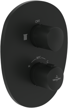 - Villeroy&Boch Antao Termostatyczna bateria do obsługi 1 odbiornika , czarny mat TVS111001000K5 - TVS111001000K5 - Łazienki Szydłowski