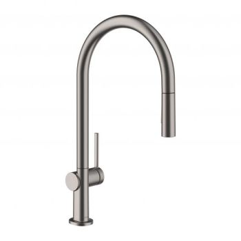 - HANSGROHE Talis M54 bateria kuchenna kolor czarny chrom szczotkowany 72801340 - 72801340 - Łazienki Szydłowski