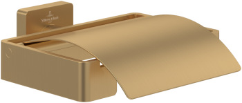 - Villeroy&Boch Elements-Striking Uchwyt na papier toaletowy z pokrywą, brushed gold TVA15201300076 - TVA15201300076 - Łazienki Szydłowski