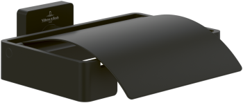 - Villeroy&Boch Elements-Striking Uchwyt na papier toaletowy z pokrywą, czarny mat TVA152013000K5 - TVA152013000K5 - Łazienki Szydłowski