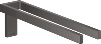  - HANSGROHE Axor Universal Rectangular Podwójny wieszak na ręcznik czarny chrom szczotkowany 42622340 - 42622340 - Łazienki Szydłowski