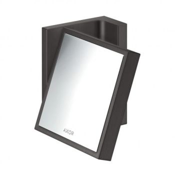 - Axor Universal Rectangular Lustro kosmetyczne czarny chrom szczotkowany 42649340 - 42649340 - Łazienki Szydłowski
