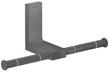  - HANSGROHE Axor Universal Rectangular Podwójny uchwyt na papier toaletowy czarny chrom szczotkowany 42657340 - 42657340 - Łazienki Szydłowski