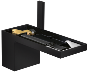 - Axor MyEdition Jednouchwytowa bateria umywalkowa 70 z kompletem odpływowym Push-Open, bez płytki czarny mat 47012670 - 47012670 - Łazienki Szydłowski